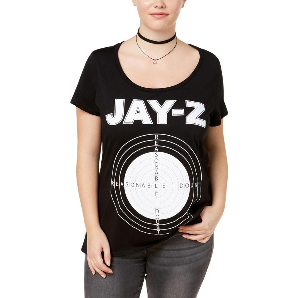 Plus Jay-z Short Sleeves Crewneck Graphic Tee